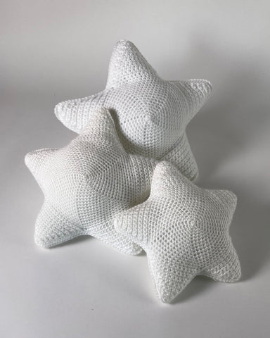 The Fantail House, Made in NZ, Hand knitted, Star Cushion