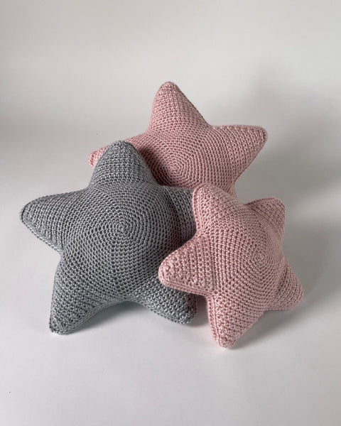 The Fantail House, Made in NZ, Hand knitted, Star Cushion