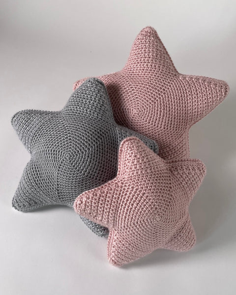 The Fantail House, Made in NZ, Hand knitted, Star Cushion