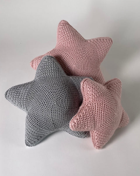 The Fantail House, Made in NZ, Hand knitted, Star Cushion