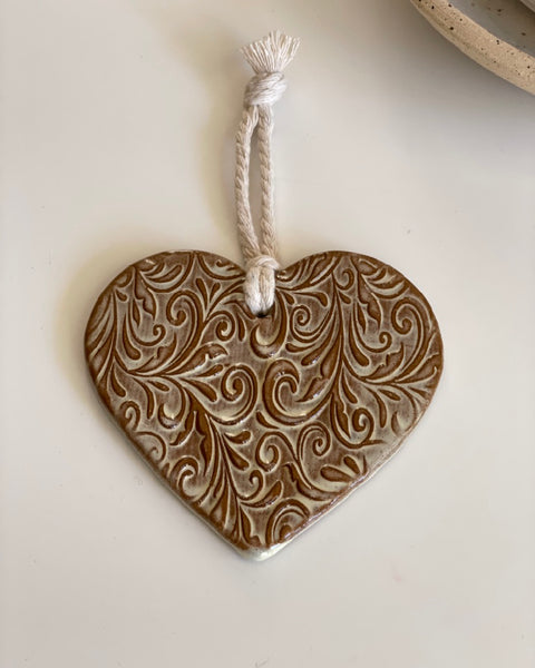 The Fantail House, Made in NZ, Ceramic Heart, Flourish Design, Michelle Bow