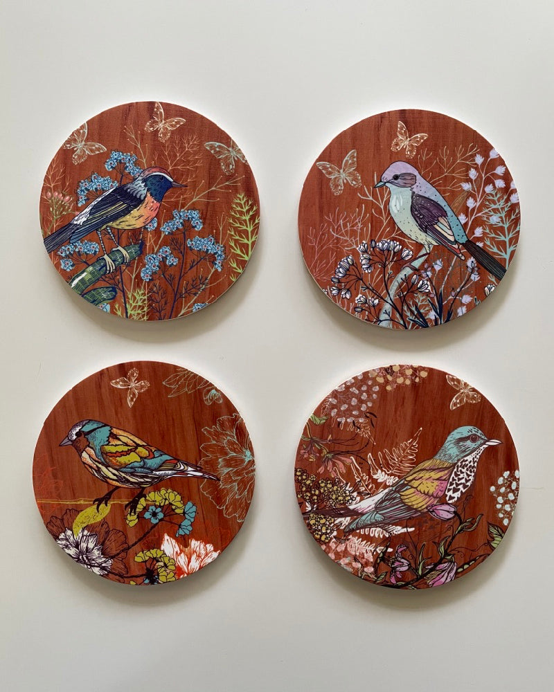 Coasters Birds by Crystal Ashley The Fantail House