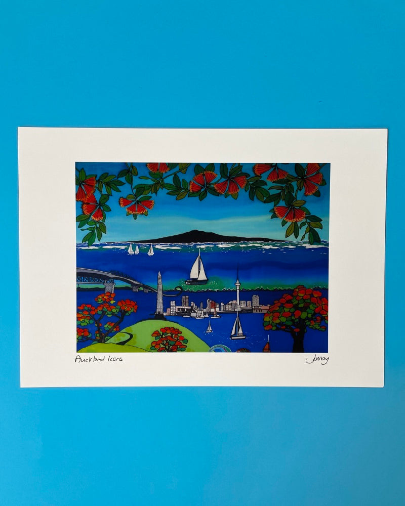 The Fantail House, Jo May, Art Print, Auckland Icons