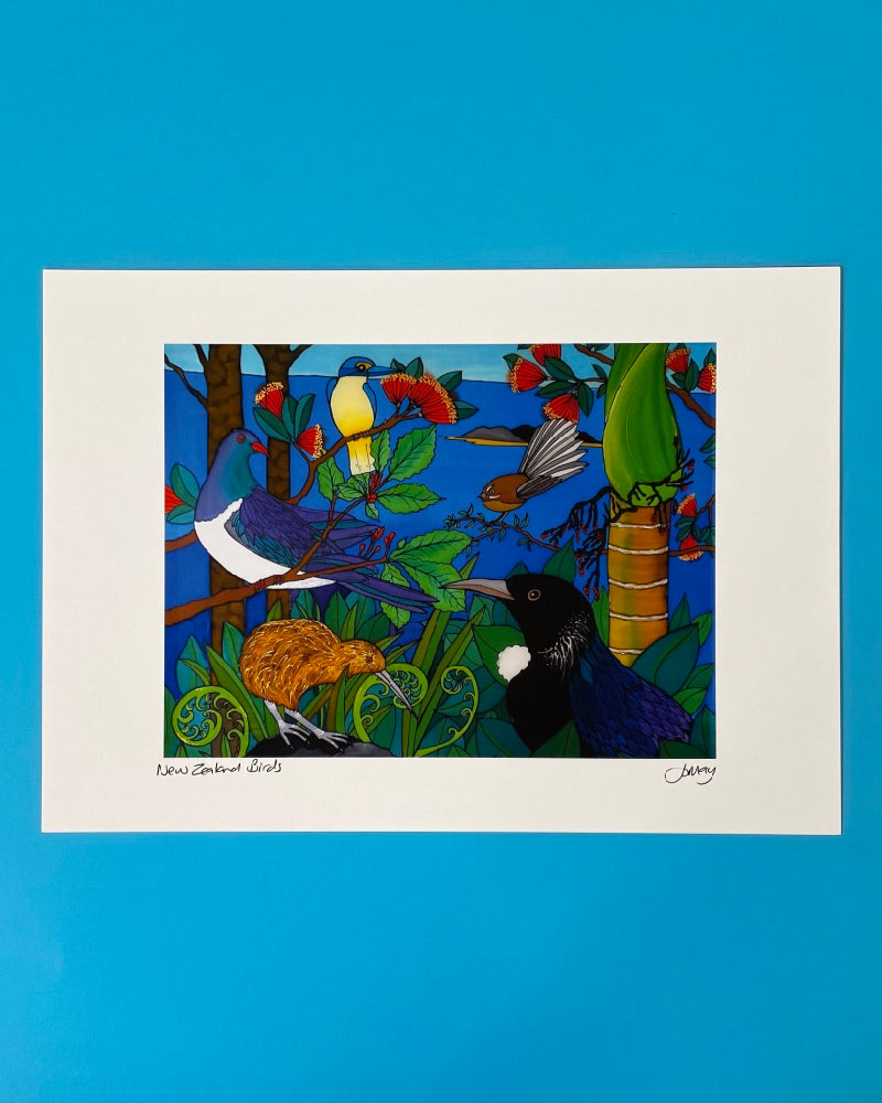 The Fantail House, Jo May, Art Print, New Zealand Birds
