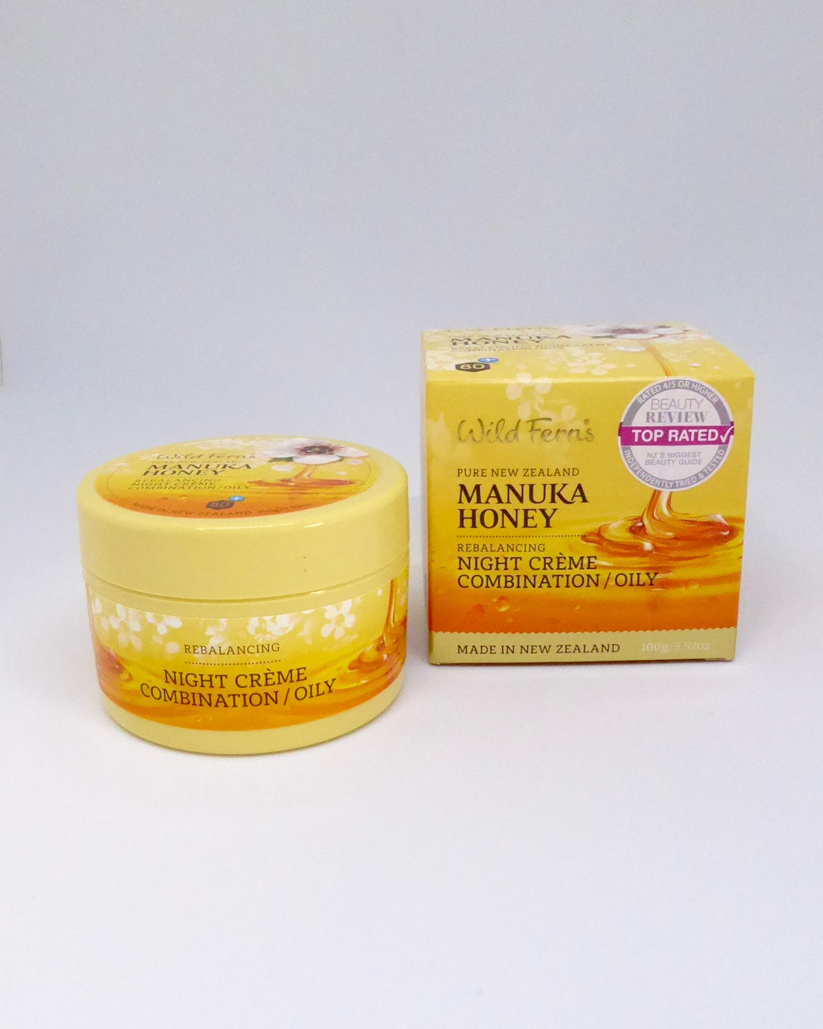 The Fantail House, made in New Zealand, Wild Ferns, Manuka Honey Night Moisturiser Combination Oily Skin