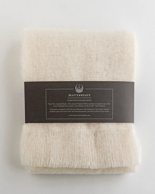 Xmas, Christmas, Gift, Box, The Fantail House, Made in New Zealand, Master Weave, Organic Merino Scarf, Pearl