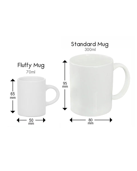 Fluffy mug Digger, kids novelty mug, NZ made, Fantail House