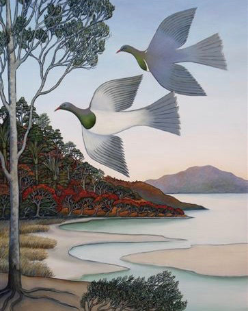 The Fantail House, Made in NZ, Greeting Card, Keruru