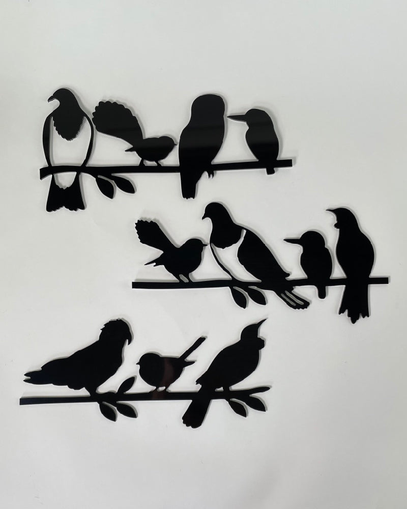 The Fantail House, Crystal Ashley, Birds on a Branch, NZ Native Birds, Indoor and Outdoor, Wall Art