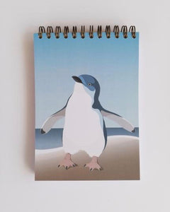 Little Blue Penguin Note Book - By Artist Cathy Hansby