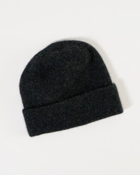 The Fantail House, Native World, Made in New Zealand, Possum Merino, Plain Beanie, Charcoal