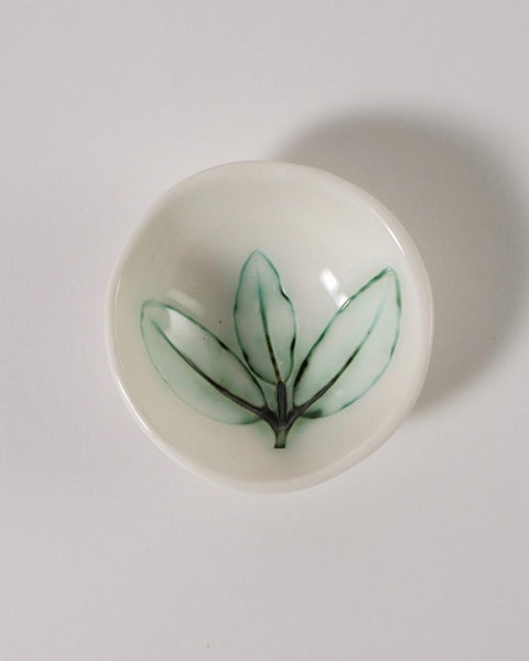 Leaf Print Condiment Bowls by Michelle Bow
