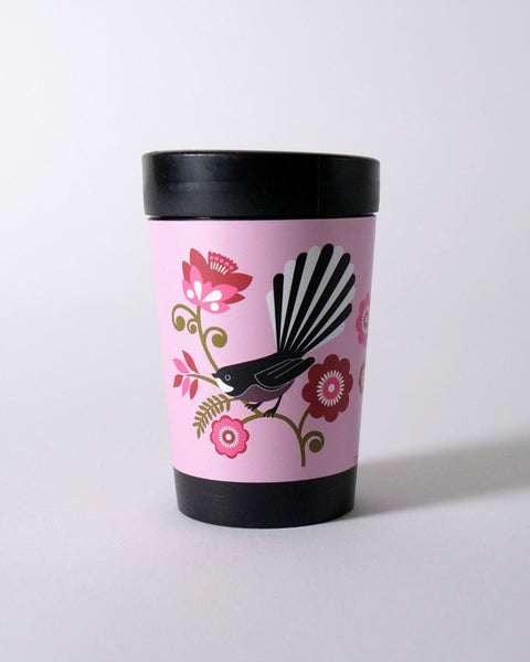 The Fantail House, NZ Made, Cuppacoffeecup, Takeout Cup, Reusable Cup, Pink Fantail