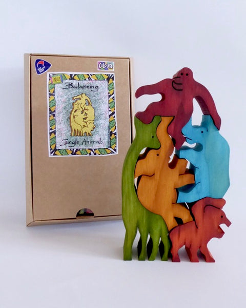 The Fantail House, Made in New Zealand, Tarata,  Wooden toys, Wooden puzzle, Jungle Animals