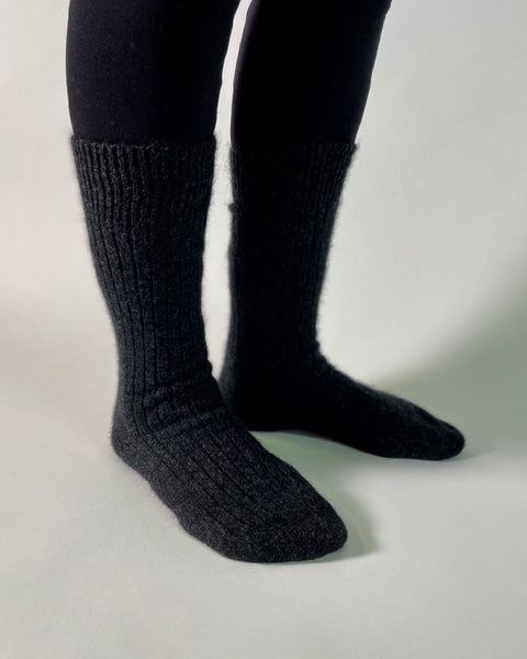 The Fantail House, Possum, Merino, Socks, Native World, Made in NZ, Charcoal