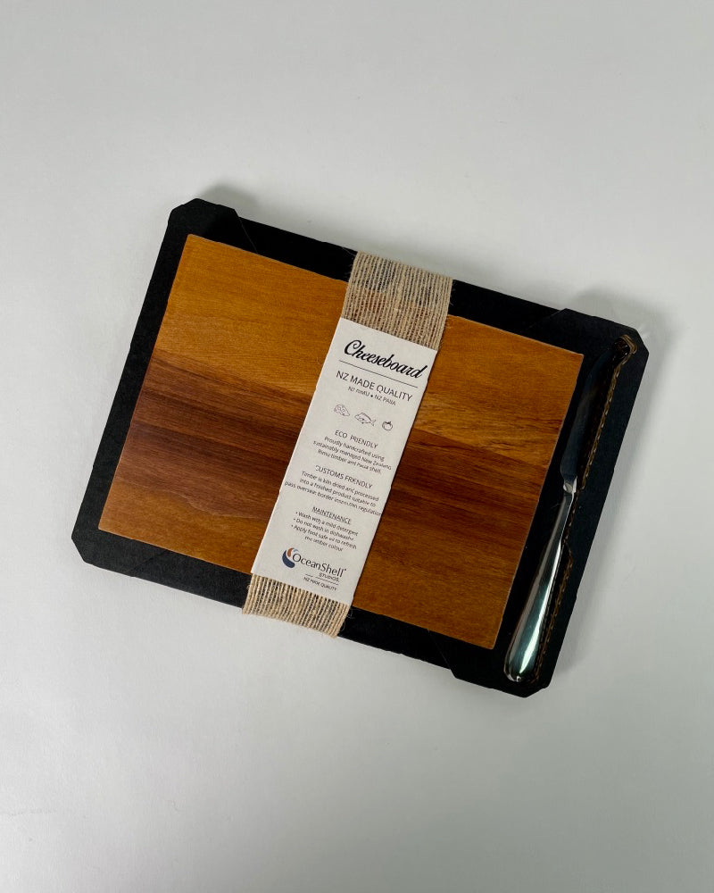 The Fantail House, Ocean Shell, Made in New Zealand, Rimu, Cheeseboard
