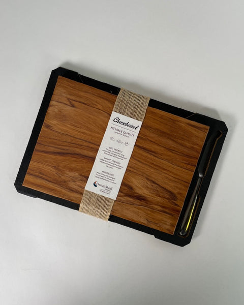 The Fantail House, Ocean Shell, Made in New Zealand, Rimu, Cheeseboard