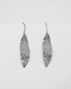 The Fantail House, Stone Arrow, Made in NZ, Silver Leaf Earrings