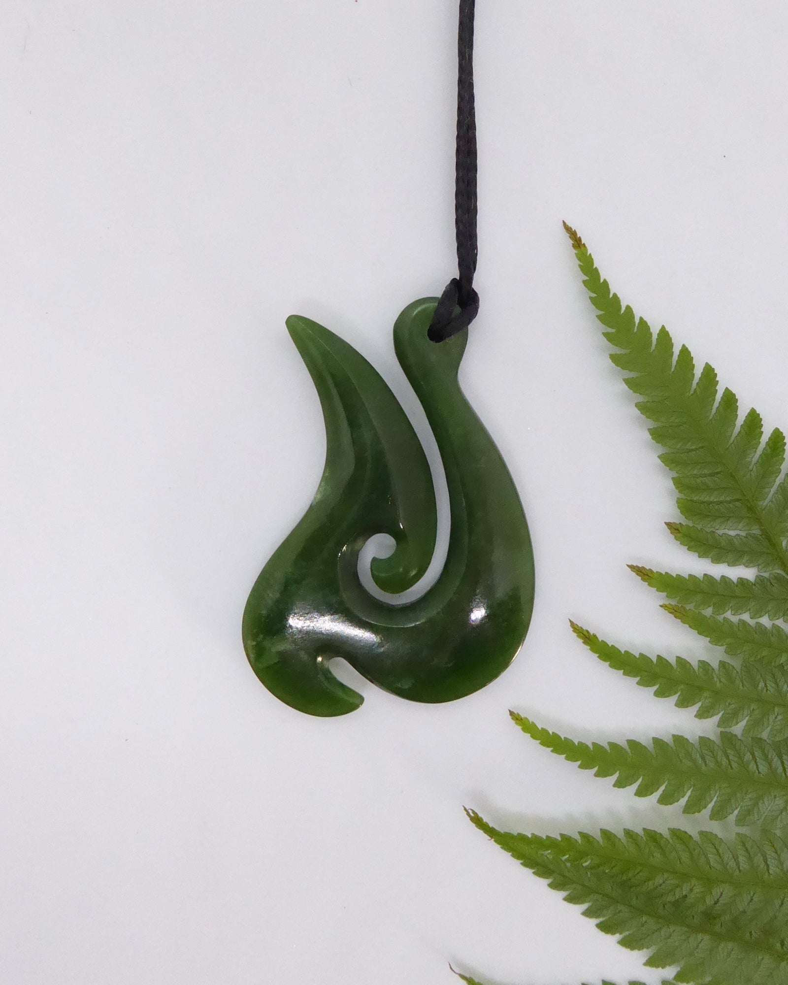 The Fantail House, New Zealand Made, Greenstone, Pounamu, Jade, Fish Hook, Handcrafted