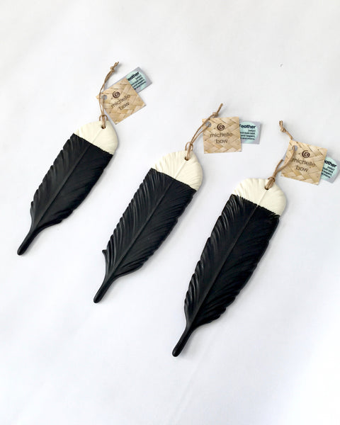 Ceramic Huia Feathers