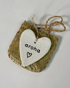 The Fantail House, Michelle Bow, Ceramics, Heart, Aroha in kete