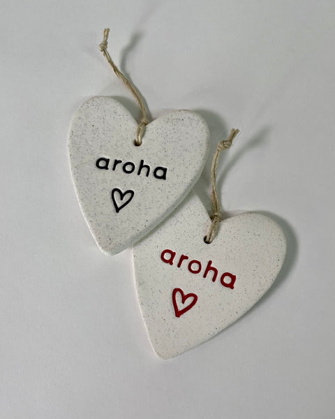 The Fantail House, Michelle Bow, Made in New Zealand, Handcrafted , Ceramic Hearts, Aroha