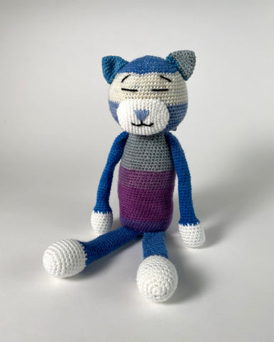 Hand knitted , Cat, The Fantail House, Soft toy, Made in New Zealand