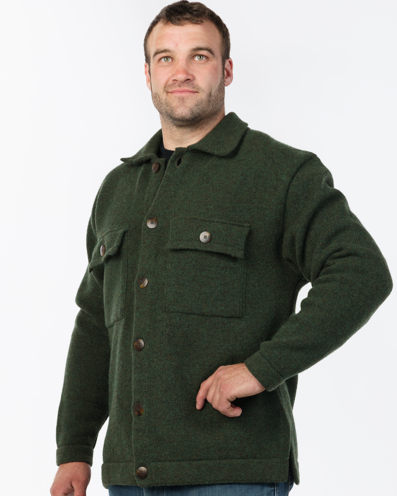 NZ, lambswool, The Shacket, Men's, NZ made, The Fantail House