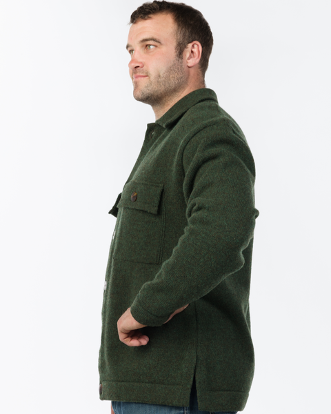 NZ, lambswool, The Shacket, Men's, NZ made, The Fantail House