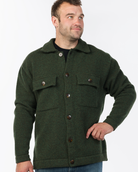 NZ, lambswool, The Shacket, Men's, NZ made, The Fantail House