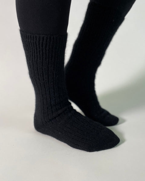 The Fantail House, Possum, Merino, Socks, Native World, Made in NZ, Black