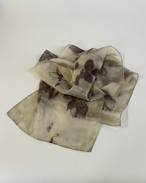 The Fantail House, Made in NZ, Silk Scarf, Botanical print, Rose