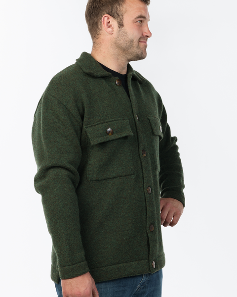 NZ, lambswool, The Shacket, Men's, NZ made, The Fantail House